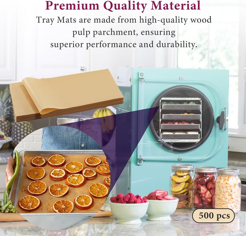 chaseroad 500 Packs Parchment Paper Sheets for Harvest Right Freeze Dryer - Harvest Right Freeze Dryer Accessories for Medium Trays, Parchment Sheets, Freeze Dryer Tray Mats for Harvest Right(17" x 6.8") - Image 5